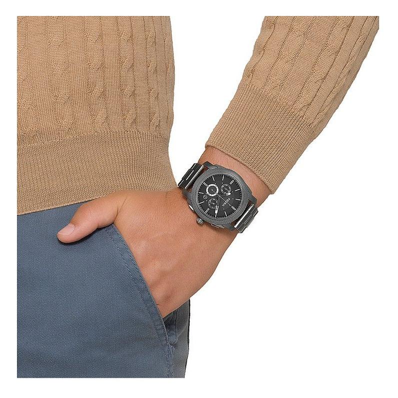  Shop Authentic Fossil Machine Chronograph Black Dial Grey Steel Strap Watch for Men - FS4662 - Luxxuri