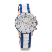  Shop Authentic Marc Jacobs Rock Chronograph White Dial Two Tone Silicone Strap Watch for Women - MBM2594 - Luxxuri