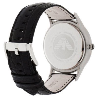  Shop Authentic Emporio Armani Renato Black Dial Leather Strap Watch For Men - AR2411 - Luxxuri
