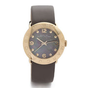  Shop Authentic Marc Jacobs Amy Grey Dial Grey Leather Strap Watch for Women - MBM1287 - Luxxuri