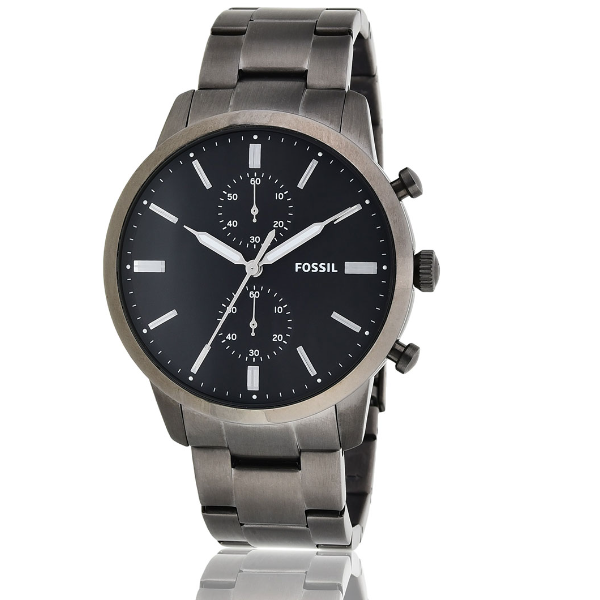  Shop Authentic Fossil Townsman Chronograph Black Dial Silver Steel Strap Watch for Men - FS5349 - Luxxuri