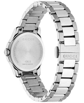  Shop Authentic Gucci G Timeless Quartz Silver Dial Silver Steel Strap Watch For Women - YA126551 - Luxxuri
