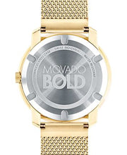  Shop Authentic Movado Bold Diamonds Gold Dial Gold Mesh Bracelet Watch For Men - 3600460 - Luxxuri