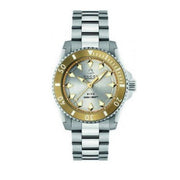  Shop Authentic Gucci Dive Automatic 18K Gold Silver Dial Silver Steel Strap Watch for Men - YA136357 - Luxxuri