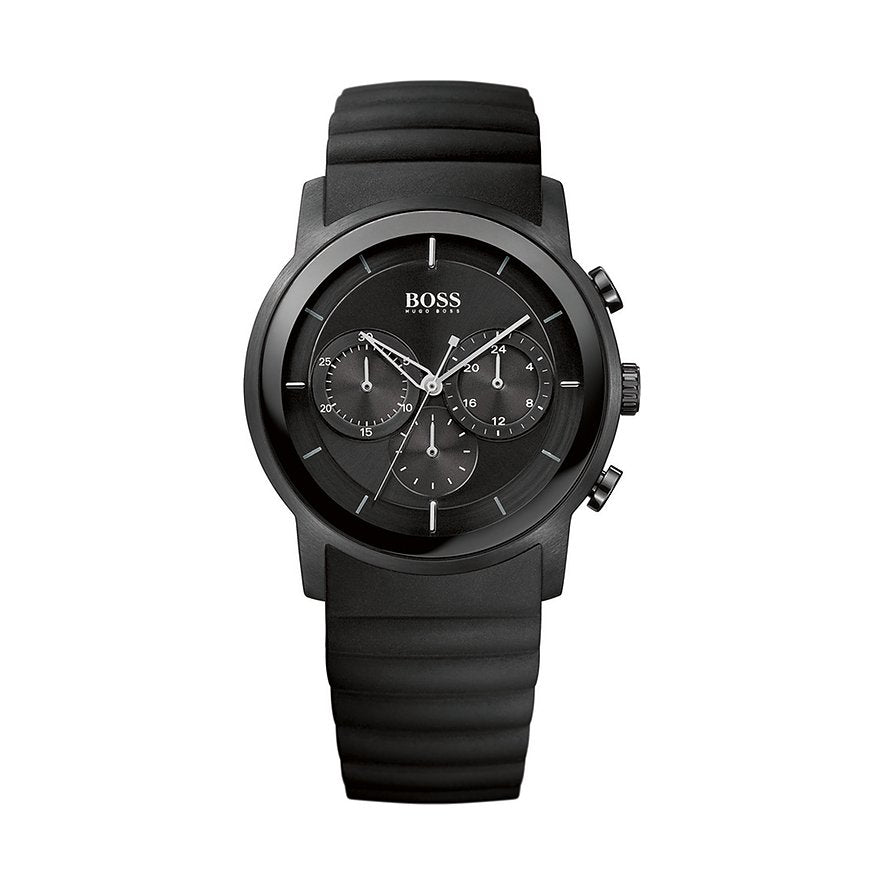  Shop Authentic Hugo Boss Modern Black Dial Black Rubber Strap Watch for Men - 1512639 - Luxxuri
