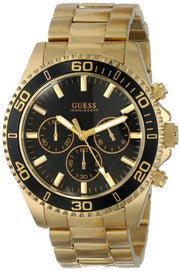  Shop Authentic Guess Chaser Chronograph Black Dial Gold Steel Strap Watch for Men - W0170G2 - Luxxuri