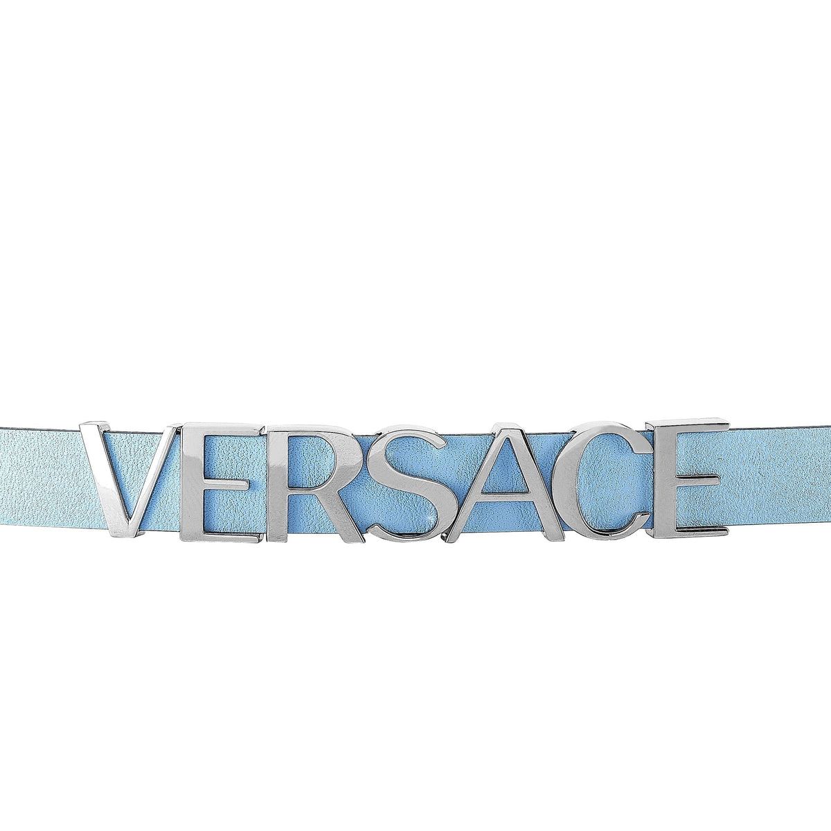  Shop Authentic Versace V Flare Silver Dial Blue Leather Strap Watch for Women - VEBN00118 - Luxxuri