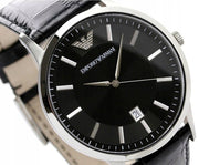  Shop Authentic Emporio Armani Renato Black Dial Leather Strap Watch For Men - AR2411 - Luxxuri