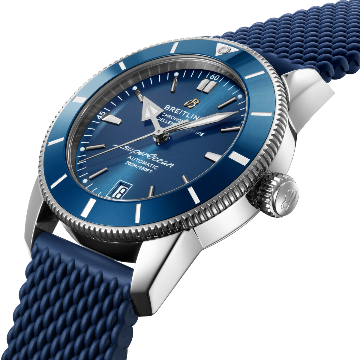  Shop Authentic Breitling Superocean Heritage B20 Automatic 42 Blue Dial Blue Mesh Bracelet Watch for Men - AB2010161C1S1 - Luxxuri