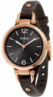  Shop Authentic Fossil Georgia Smoke Grey Dial Grey Leather Strap Watch for Women - ES3077 - Luxxuri