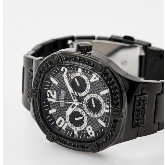  Shop Authentic Guess Duke Glitz Crystals Black Dial Black Steel Strap Watch For Men - GW0576G3 - Luxxuri