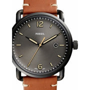  Shop Authentic Fossil Commuter Three Hand Date Black Dial Brown Leather Strap Watch for Men - FS5276 - Luxxuri