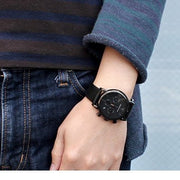  Shop Authentic Emporio Armani Luigi Chronograph Black Dial Black Leather Strap Watch For Men - AR1737 - Luxxuri
