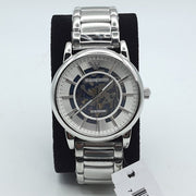  Shop Authentic Emporio Armani Meccanico Automatic Silver Dial Silver Steel Strap Watch for Men - AR60006 - Luxxuri
