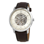  Shop Authentic Fossil Neutra Automatic Skeleton White Dial Brown Leather Strap Watch for Men - ME3184 - Luxxuri