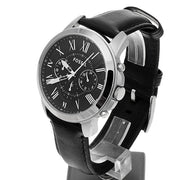  Shop Authentic Fossil Grant Chronograph Black Dial Black Leather Strap Watch for Men - FS4812 - Luxxuri
