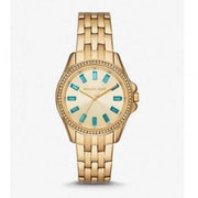  Shop Authentic Michael Kors Mini Pilot Quartz Gold Dial Gold Steel Strap Watch For Women - MK7366 - Luxxuri