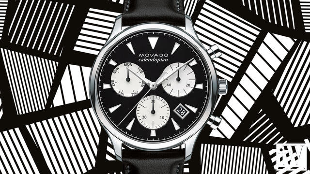  Shop Authentic Movado Heritage Chronograph Black Dial Black Leather Strap Watch for Men - 3650005 - Luxxuri