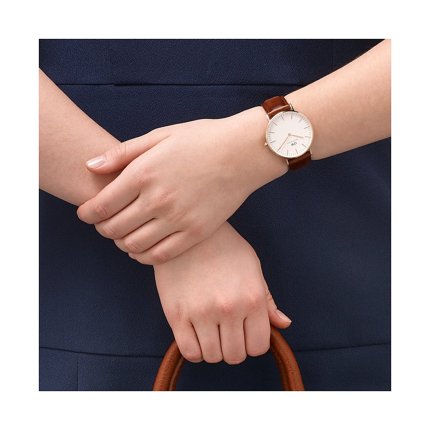  Shop Authentic Daniel Wellington Classic St. Mawes White Dial Brown Leather Strap Watch for Men - DW00100035 - Luxxuri