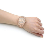  Shop Authentic Michael Kors Ritz Analog Crystals Silver Dial Rose Gold Steel Strap Watch for Women - MK6863 - Luxxuri
