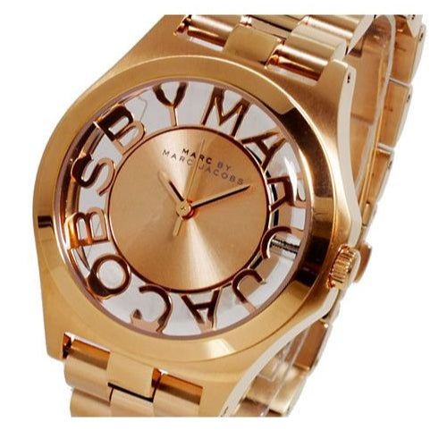  Shop Authentic Marc Jacobs Henry Rose Gold Dial Rose Gold Steel Strap Watch for Women - MBM3293 - Luxxuri