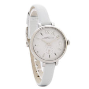  Shop Authentic Marc Jacobs Sally White Dial White Leather Strap Watch for Women - MBM1350 - Luxxuri