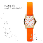  Shop Authentic Marc Jacobs Henry Dinky White Dial Orange Leather Strap Watch for Women - MBM1236 - Luxxuri