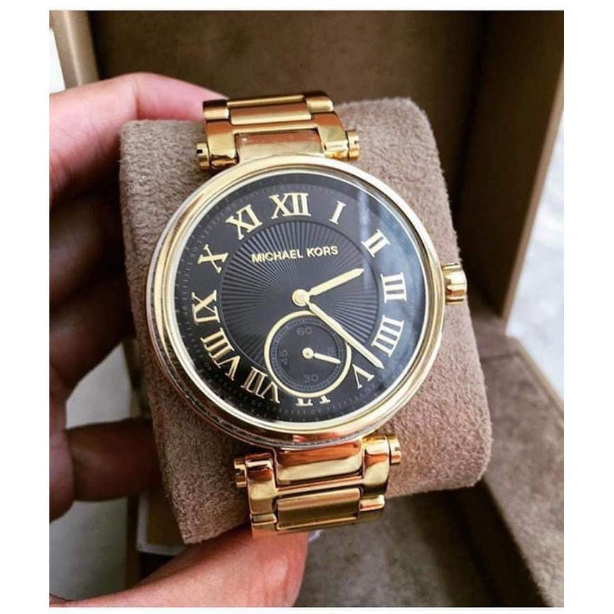  Shop Authentic Michael Kors Skylar Black Dial Gold Steel Strap Watch for Women - MK5989 - Luxxuri