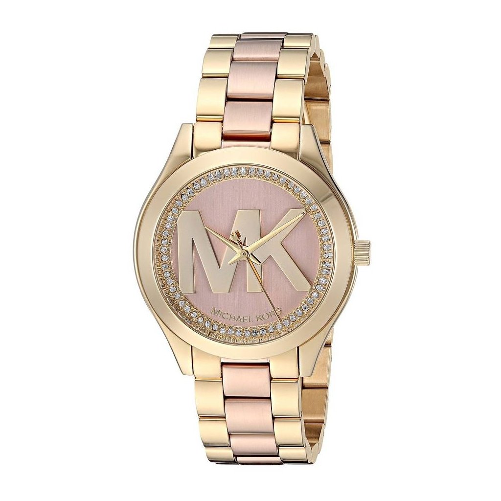  Shop Authentic Michael Kors Mini Slim Runway Rose Gold Dial Two Tone Steel Strap Watch for Women - MK3650 - Luxxuri