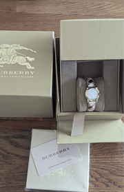  Shop Authentic Burberry The City Nova Silver Dial Brown Leather Strap Watch for Women - BU9212 - Luxxuri