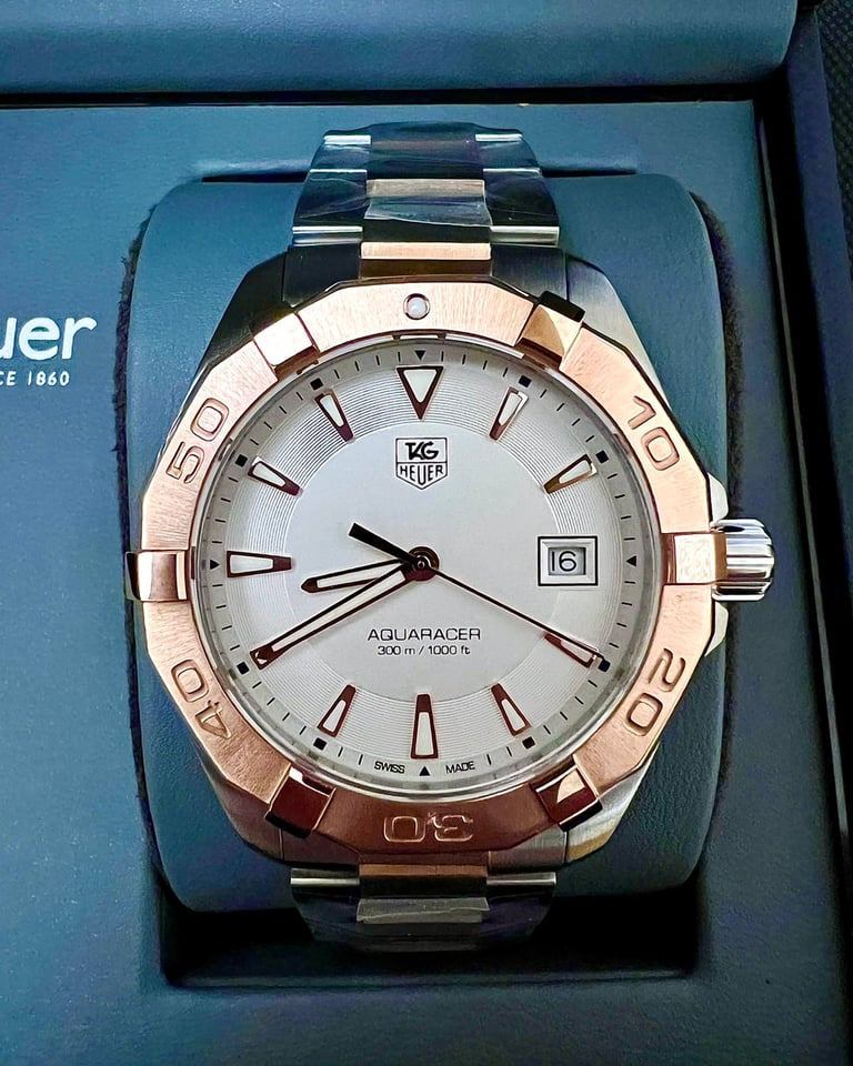  Shop Authentic Tag Heuer Aquaracer White Dial Watch for Men - WAY1150.BD0911 - Luxxuri