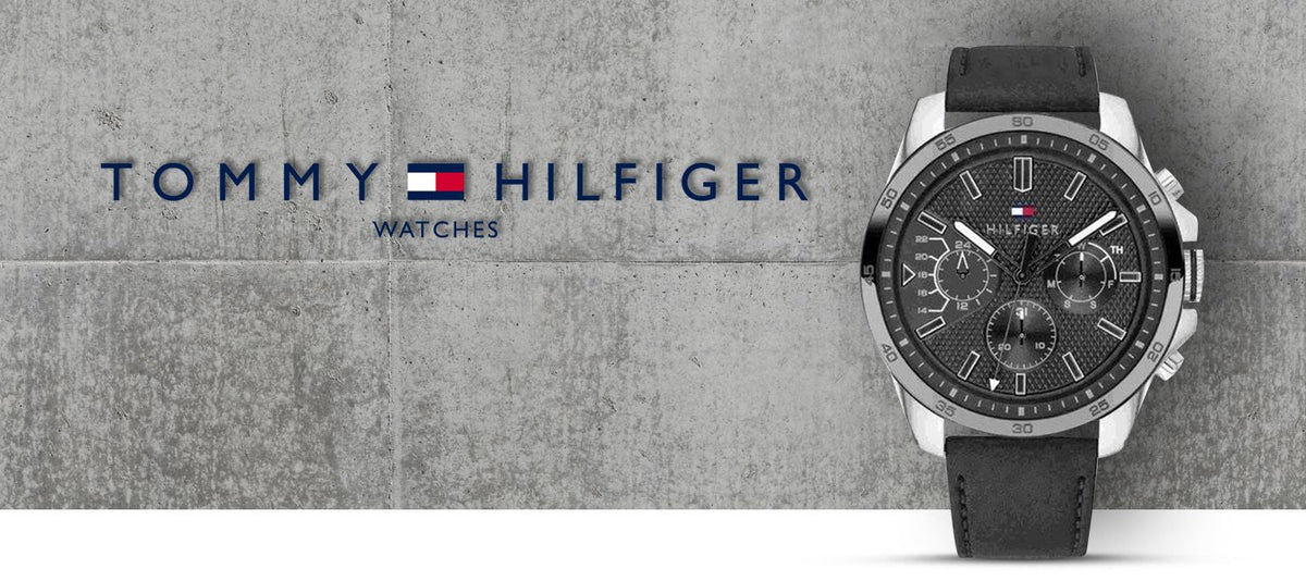  Shop Authentic Tommy Hilfiger Decker Black Dial Black Leather Strap Watch for Men - 1791563 - Luxxuri