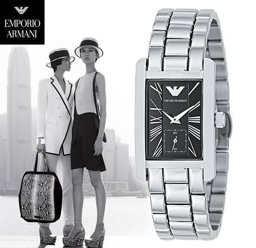  Shop Authentic Emporio Armani Classic Black Dial Silver Stainless Steel Watch For Women - AR0157 - Luxxuri