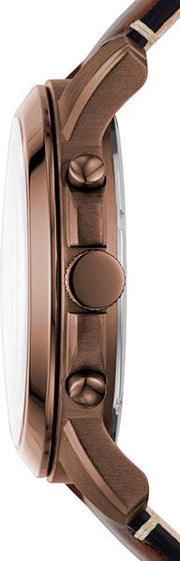  Shop Authentic Fossil Grant Chronograph White Dial Brown Leather Strap Watch for Men - FS5344 - Luxxuri