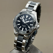  Shop Authentic Tag Heuer Aquaracer Quartz Black Dial Two Tone Steel Strap Watch for Men - WAY131A.BA0913 - Luxxuri