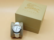 Shop Authentic Burberry The City White Dial White Leather Strap Watch for Women - BU9128 - Luxxuri