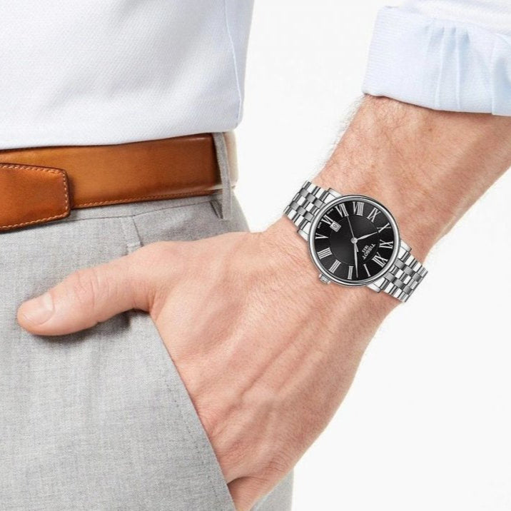  Shop Authentic Tissot Carson Premium Black Dial Silver Steel Strap Watch For Men - T122.410.11.053.00 - Luxxuri