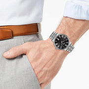  Shop Authentic Tissot Carson Premium Black Dial Silver Steel Strap Watch For Men - T122.410.11.053.00 - Luxxuri