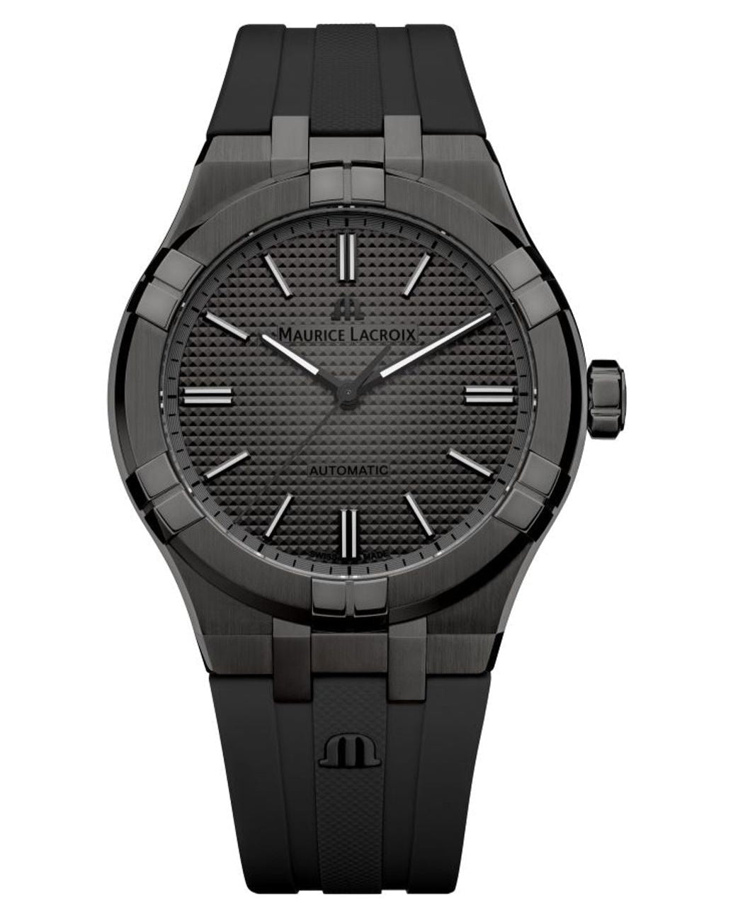  Shop Authentic Maurice Lacroix Aikon Automatic Gunmetal Dial Black Rubber Strap Watch For Men - AI6008-PVB00-330-2 - Luxxuri
