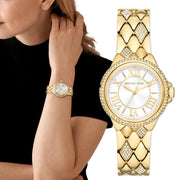  Shop Authentic Michael Kors Camile Analog White Dial Gold Steel Strap Watch for Women - MK4801 - Luxxuri
