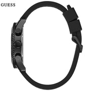  Shop Authentic Guess Fleet Chronograph Black Dial Black Rubber Strap Watch for Men - W0971G1 - Luxxuri