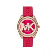  Shop Authentic Michael Kors Janelle Three Hand Red Dial Red Rubber Strap Watch For Women - MK7142 - Luxxuri