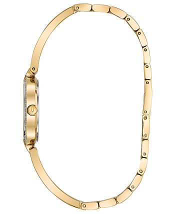  Shop Authentic Bulova Crystal Collection Mother of Pearl Dial Gold Steel Strap Watch for Women - 98L225 - Luxxuri