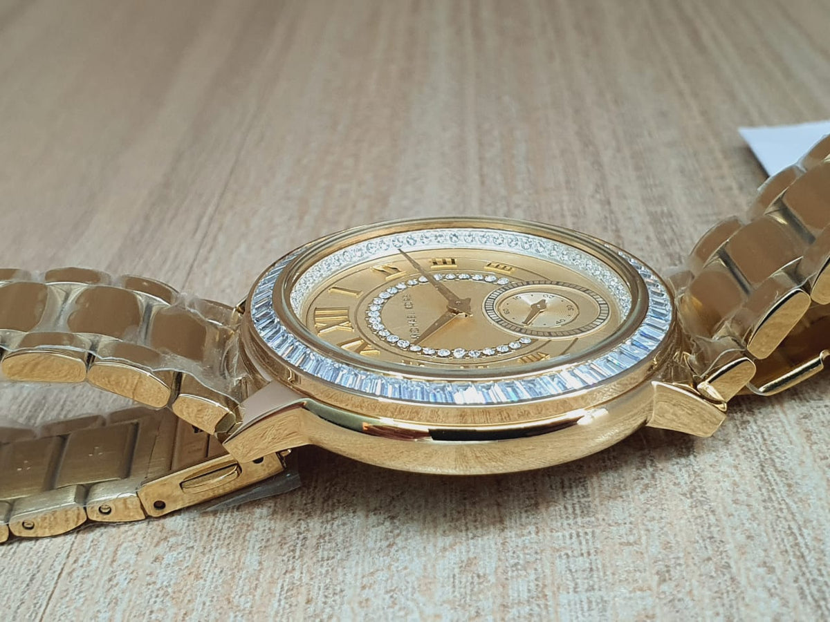  Shop Authentic Michael Kors Madelyn Quartz Gold Dial Gold Steel Strap Watch For Women - MK6287 - Luxxuri