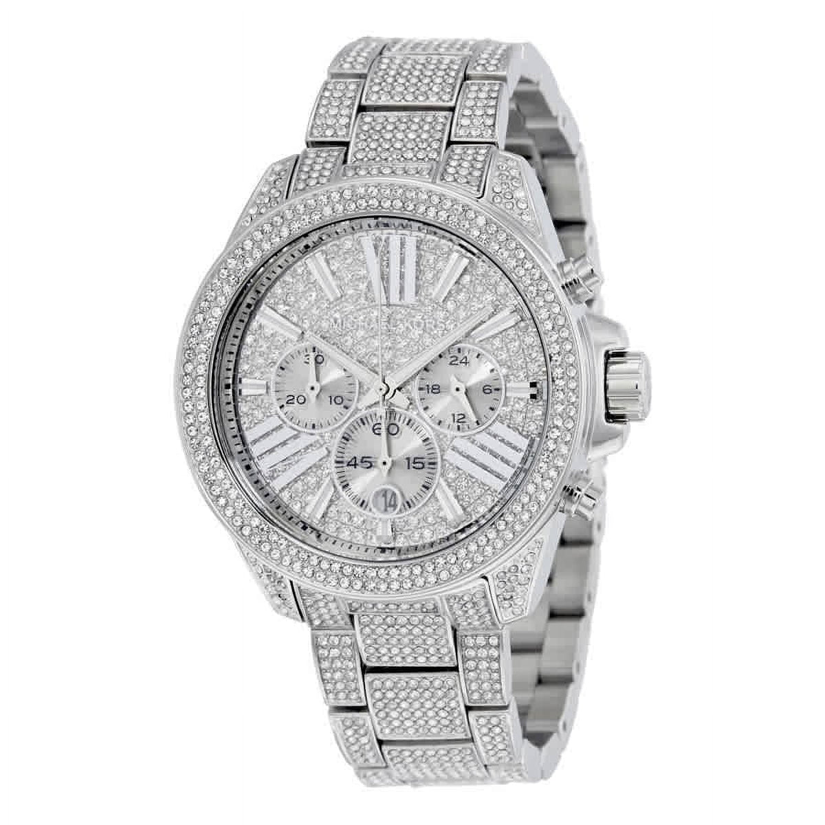  Shop Authentic Michael Kors Whitney Chronograph Crystals Silver Dial Silver Steel Strap Watch For Women - MK6728 - Luxxuri