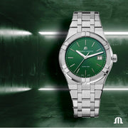  Shop Authentic Maurice Lacroix Aikon Date Quartz Green Dial Silver Steel Strap Watch for Men - AI1108-SS002-630-1 - Luxxuri
