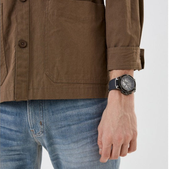  Shop Authentic Guess Matrix Multifunction Grey Dial Grey Rubber Strap Watch for Men - GW0423G3 - Luxxuri