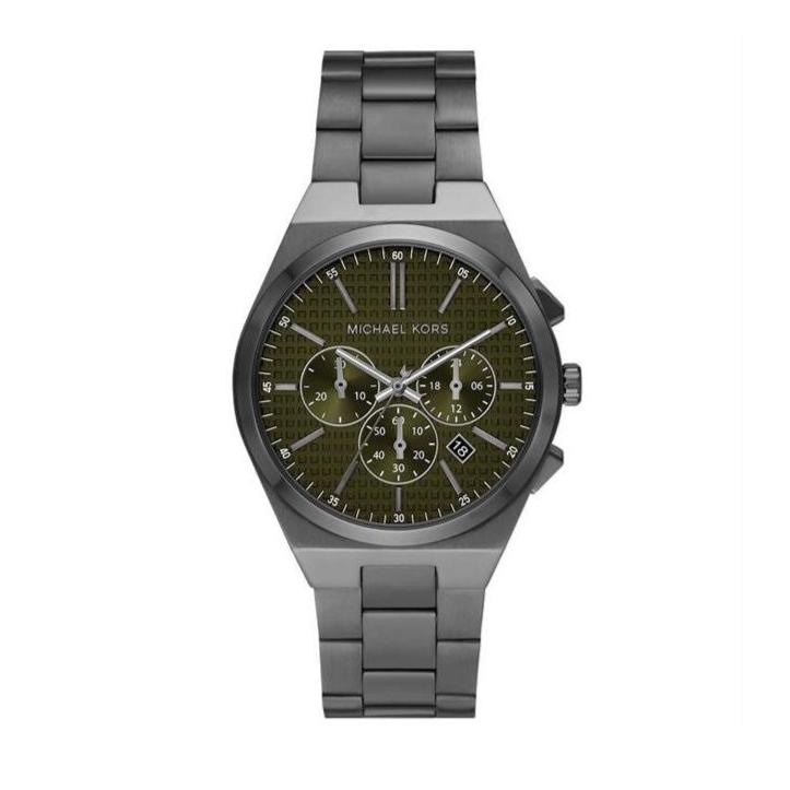  Shop Authentic Michael Kors Lennox Chronograph Black Dial Grey Steel Strap Watch For Men - MK9118 - Luxxuri