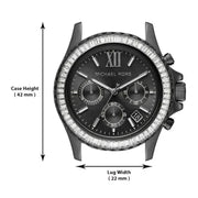  Shop Authentic Michael Kors Everest Chronograph Black Dial Grey Steel Strap Watch For Women - MK6974 - Luxxuri