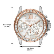  Shop Authentic Michael Kors Everest Chronograph Silver Dial Two Tone Steel Strap Watch For Women - MK6975 - Luxxuri